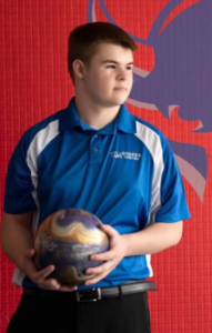 Headshot of student holding a bowling ball