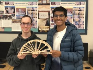 Ryan Martinkat and Aarya Tyagi won first place with a 2.71 Maximum Efficiency.