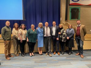 North Colonie Board of Education members group shot with retiring superintendent Joe Corr Jan. 24.