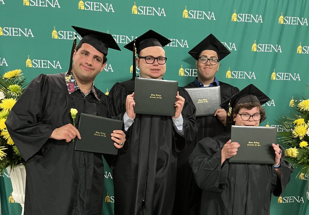 images of students graduating from Siena-Shaker Transition Program