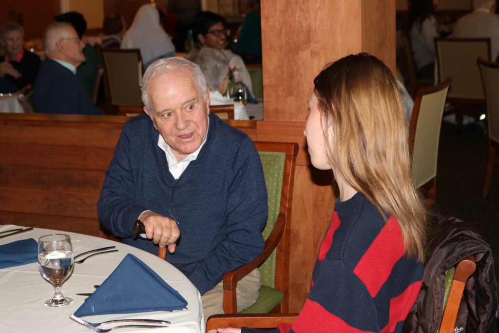 An image of an older gentleman and his Shaker student pen pal