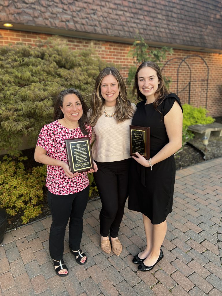 An image of BMEA's Outstanding Business Educator Antoinette Randall and Outstanding Business Education Student of the Year Estelle Porter.